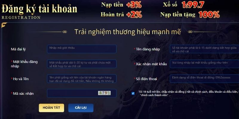 Những nội dung cần điền Những nội dung cần điền
