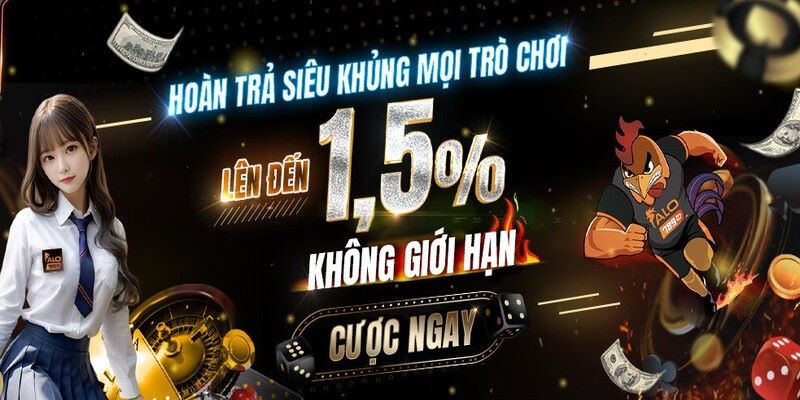 Hoàn trả 1.5% số tiền đặt cược tại QH88 Hoàn trả 1.5% số tiền đặt cược tại QH88
